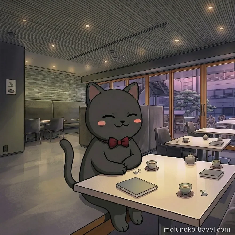 TORAYA GINZAでわくわくして待つもふねこ