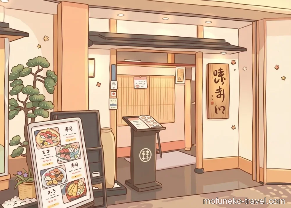 寿司田 羽田空港店の外観イラスト