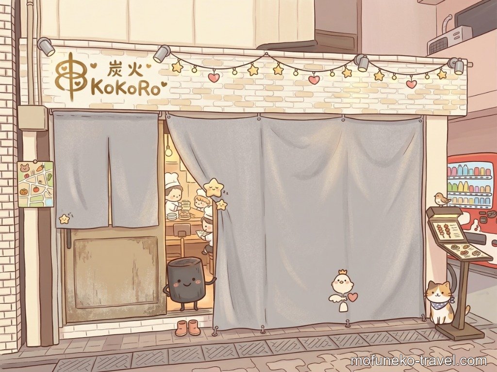 もふねこの仲間たちが集まる炭火KoKoRoの外観