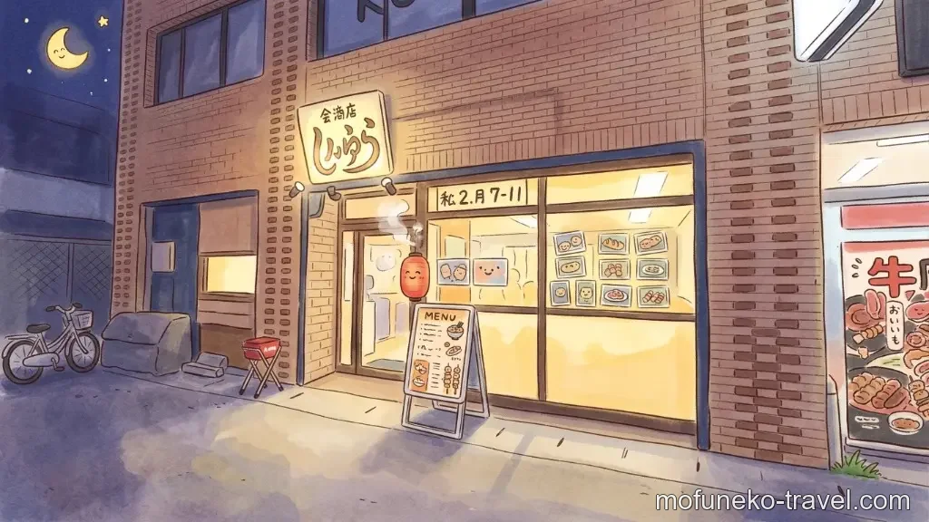 居酒屋しんゆうの外観イラスト