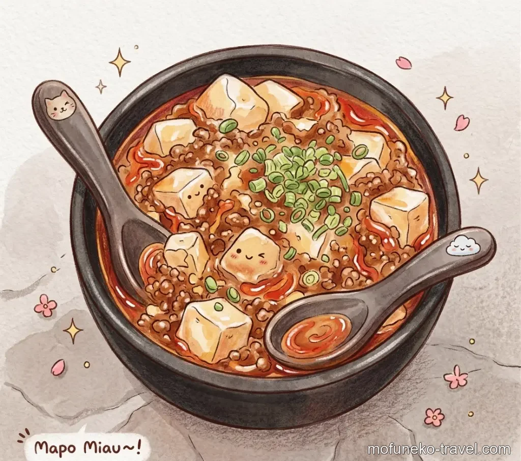 居酒屋しんゆうの麻婆豆腐イラスト