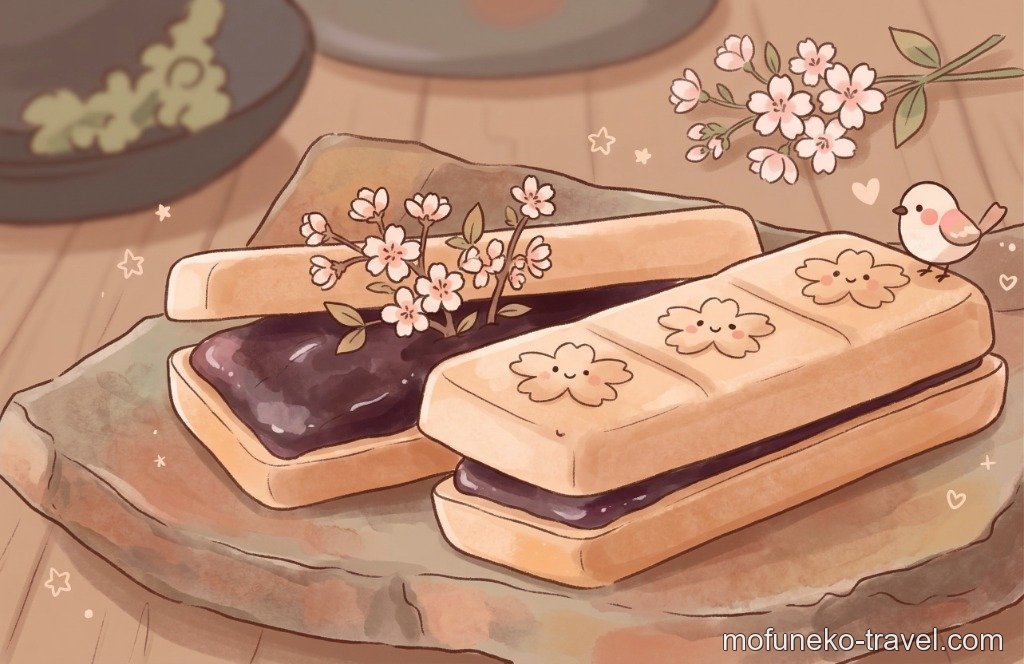 お手作り最中のイラスト