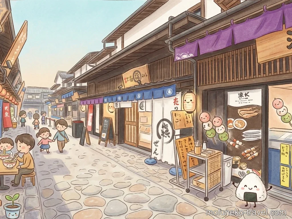 豊洲目抜き大通りのイラスト